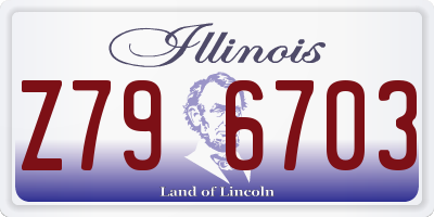 IL license plate Z796703