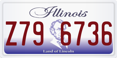 IL license plate Z796736