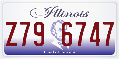 IL license plate Z796747