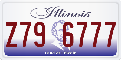 IL license plate Z796777
