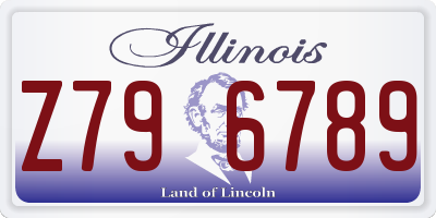 IL license plate Z796789