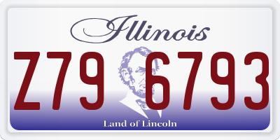IL license plate Z796793