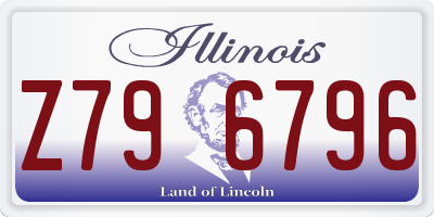 IL license plate Z796796