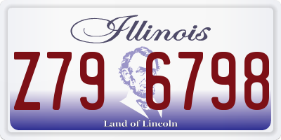 IL license plate Z796798