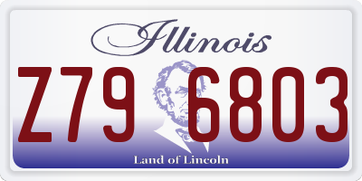 IL license plate Z796803