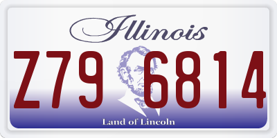IL license plate Z796814
