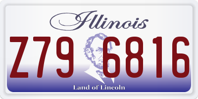 IL license plate Z796816