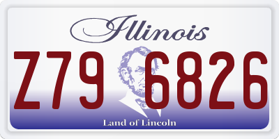 IL license plate Z796826