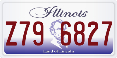 IL license plate Z796827