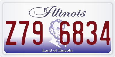 IL license plate Z796834