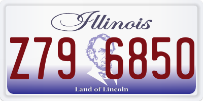 IL license plate Z796850