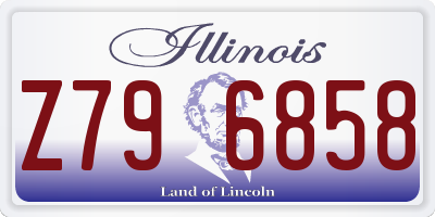 IL license plate Z796858