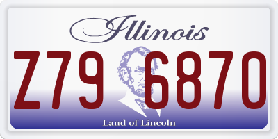 IL license plate Z796870
