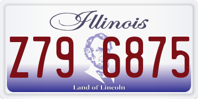 IL license plate Z796875