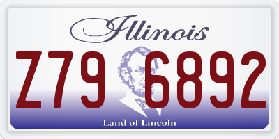 IL license plate Z796892