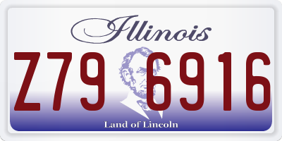 IL license plate Z796916