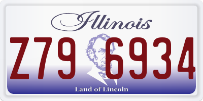 IL license plate Z796934