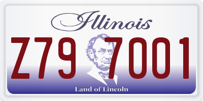 IL license plate Z797001