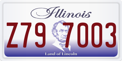 IL license plate Z797003