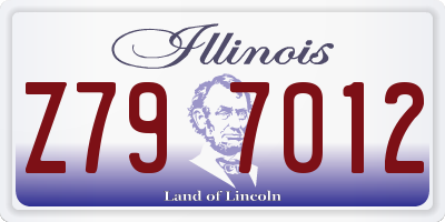 IL license plate Z797012