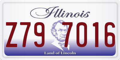 IL license plate Z797016