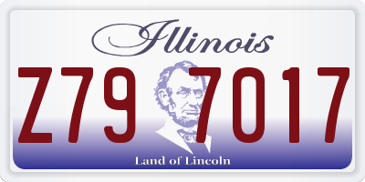 IL license plate Z797017