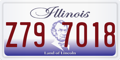 IL license plate Z797018