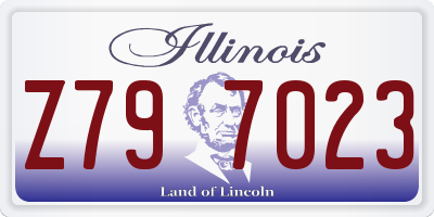 IL license plate Z797023
