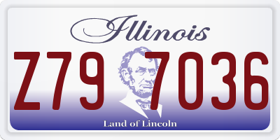 IL license plate Z797036