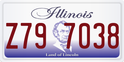IL license plate Z797038