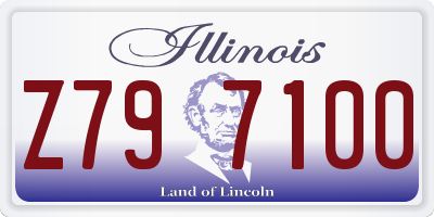 IL license plate Z797100