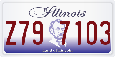 IL license plate Z797103