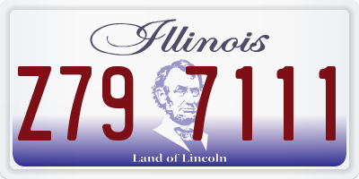 IL license plate Z797111