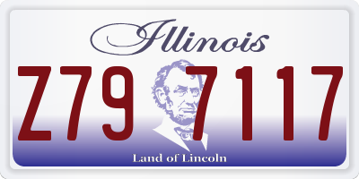IL license plate Z797117
