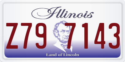 IL license plate Z797143
