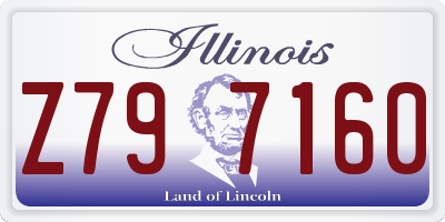 IL license plate Z797160