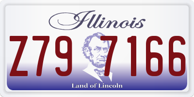 IL license plate Z797166
