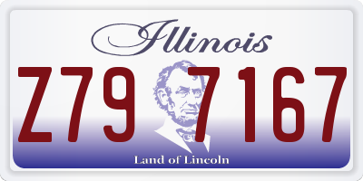 IL license plate Z797167