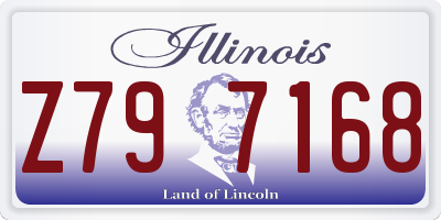 IL license plate Z797168