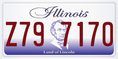 IL license plate Z797170