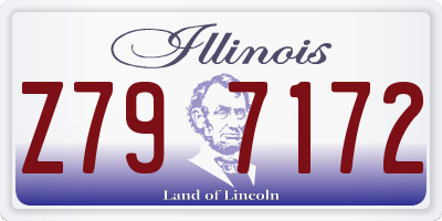 IL license plate Z797172