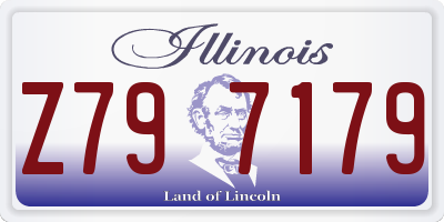 IL license plate Z797179