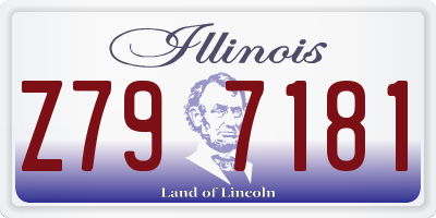 IL license plate Z797181