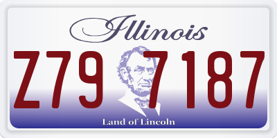 IL license plate Z797187