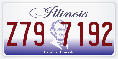 IL license plate Z797192