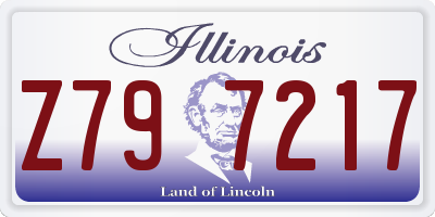 IL license plate Z797217
