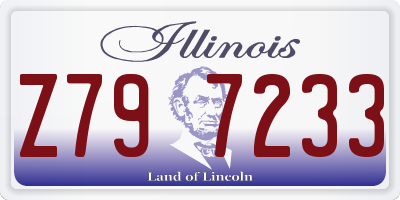 IL license plate Z797233