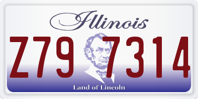 IL license plate Z797314