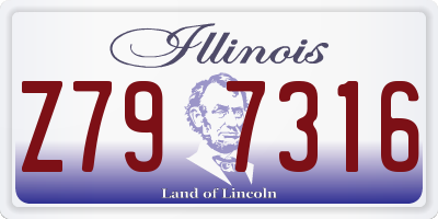 IL license plate Z797316
