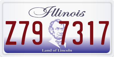 IL license plate Z797317